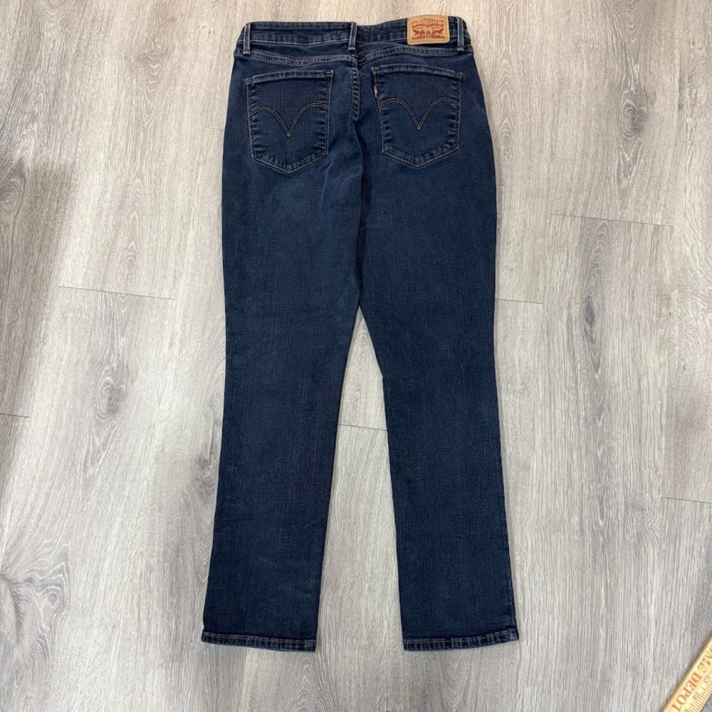 Levis Classic Mid Rise Skinny Jeans Womens 10 Blue Stretch Denim Dark Wash 27x27 - Picture 2 of 6